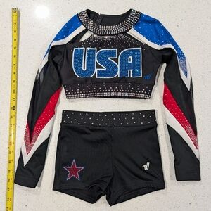 VARSITY ALLSTAR Cheer Uniform Cheerleading USA NATIONAL TEAM All Star Elite YM